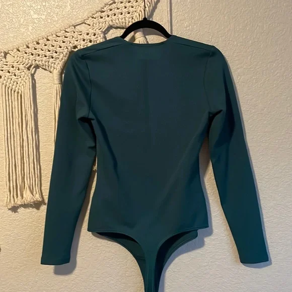 NWOT Abercrombie Long Sleeve Ponte Square Neck Bodysuit - Picture 6 of 8